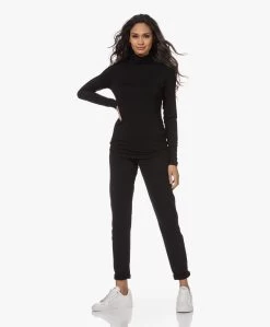 Lasalle Tencel Jersey Colshirt - Zwart -JAMES PERSE WINKEL 221206 42f8df34 8454 49c9 8e2a 73b5d3dfa6ef