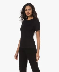 Resort Finest Katoen-Cashmere R-Hals T-Shirt - Zwart -JAMES PERSE WINKEL 221206 752ad3fc d77f 488a b224 79090b1759b9