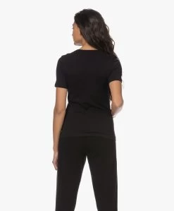 Resort Finest Katoen-Cashmere R-Hals T-Shirt - Zwart -JAMES PERSE WINKEL 221206 c0bb4779 7fc7 426b b41e ba1ea766b037