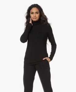 Lasalle Tencel Jersey Colshirt - Zwart -JAMES PERSE WINKEL 221206 eb11bb21 8947 4a3b 8a97 4e8140ce0337