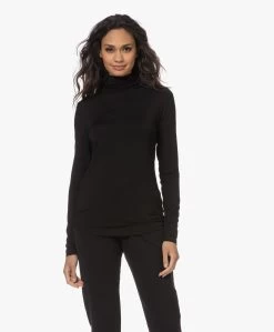 Lasalle Tencel Jersey Colshirt - Zwart -JAMES PERSE WINKEL 221206 ef38cdb3 b914 49f9 8ae8 8d93b900043b