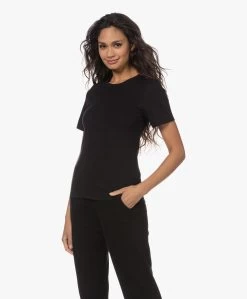 Resort Finest Katoen-Cashmere R-Hals T-Shirt - Zwart -JAMES PERSE WINKEL 221206 f9bbd45e 1d9b 46ca 8c1a 3d8eb3188b62