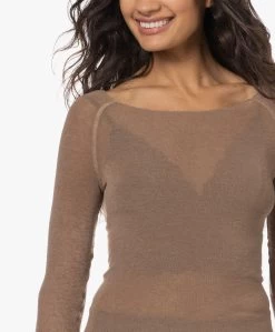 Gai+Lisva Amalie Wolmix Boothals Longsleeve - Wood Smoke -JAMES PERSE WINKEL 230111 923dc3f6 7dd2 4a04 aa3e 923061f2982e