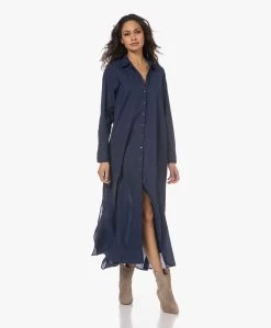 Xírena Boden Lichtgewicht Poplin Maxi Blousejurk - Navy -JAMES PERSE WINKEL 230119 09bd2206 3f84 453e a654 83304b1b6c58 1