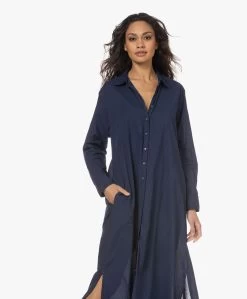 Xírena Boden Lichtgewicht Poplin Maxi Blousejurk - Navy -JAMES PERSE WINKEL 230119 18895b40 2382 4b44 b3d3 01d155c4f4bd