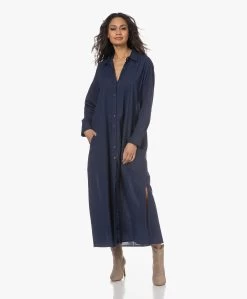Xírena Boden Lichtgewicht Poplin Maxi Blousejurk - Navy -JAMES PERSE WINKEL 230119 399bc533 dd5d 49f4 ae16 748d8c001dfb