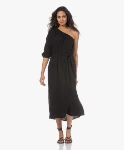 Xírena Aveline Mousseline One-Shoulder Midi Jurk - Zwart -JAMES PERSE WINKEL 230119 3fa743c8 08ba 4035 88f6 bf874ca4dd07