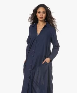 Xírena Boden Lichtgewicht Poplin Maxi Blousejurk - Navy -JAMES PERSE WINKEL 230119 70e33d56 5f34 4e88 8309 0dd4f405bc2b