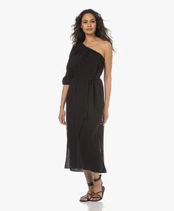 Xírena Aveline Mousseline One-Shoulder Midi Jurk - Zwart -JAMES PERSE WINKEL 230119 8511aab8 6dc1 4b1c 8eeb 9aec70bdbef8