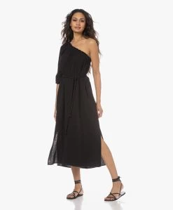 Xírena Aveline Mousseline One-Shoulder Midi Jurk - Zwart -JAMES PERSE WINKEL 230119 ee6d4e7d 7ef8 4241 b5a6 c024025ea82d