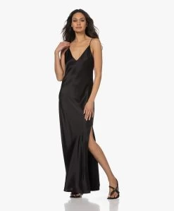 Rag & Bone Larissa Satijnen Maxi Jurk - Zwart -JAMES PERSE WINKEL 230201 1d511d4d 88ae 4d73 b63e 4c410251aef3