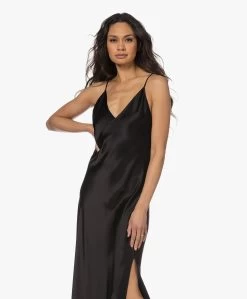 Rag & Bone Larissa Satijnen Maxi Jurk - Zwart -JAMES PERSE WINKEL 230201 1eaaf78c 07bc 4bf9 adbe 950411f8c81c