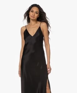 Rag & Bone Larissa Satijnen Maxi Jurk - Zwart -JAMES PERSE WINKEL 230201 85baef50 2527 4eb7 ab49 4762dca425ed