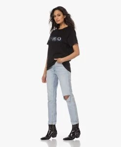 Iro Marcella Korte Mouwen Logo T-Shirt - Zwart -JAMES PERSE WINKEL 230202 1f765900 1b03 4aba 8790 0fe4f0377083