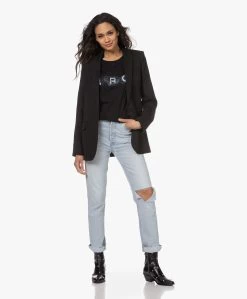 Iro Marcella Korte Mouwen Logo T-Shirt - Zwart -JAMES PERSE WINKEL 230202 6ff1c0db 3fab 4bb6 8914 3b68d66861b1