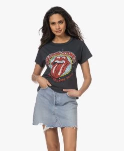 Daydreamer Rolling Stones '78 Reverse Gf T-Shirt - Vintage Black
