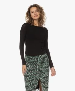 Gai+Lisva Thyra Wolmix Longsleeve - Zwart