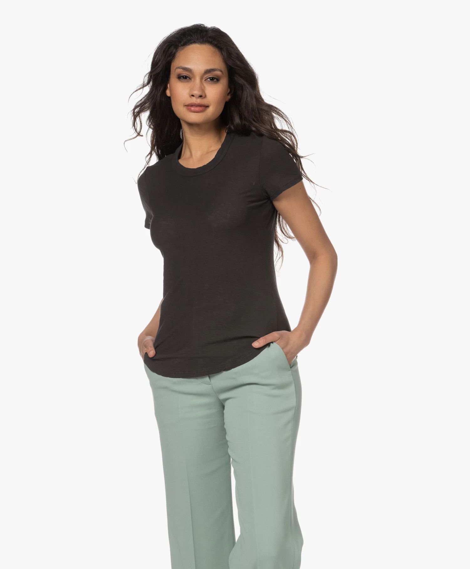 James Perse Supima Slub Jersey T-Shirt - Carbon 14 James Perse Supima Slub Jersey T-Shirt - Carbon - Afbeelding 12