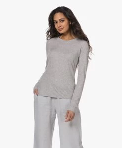 Vince Essential Crew Pima Katoenen Longsleeve - Grijs Mêlee -JAMES PERSE WINKEL 230221 7f39eea3 6e88 4d9a 9a25 68e359938ed6