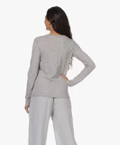 Vince Essential Crew Pima Katoenen Longsleeve - Grijs Mêlee -JAMES PERSE WINKEL 230221 d3cf0b10 6e09 4e03 9bfc ffdfc4495c22