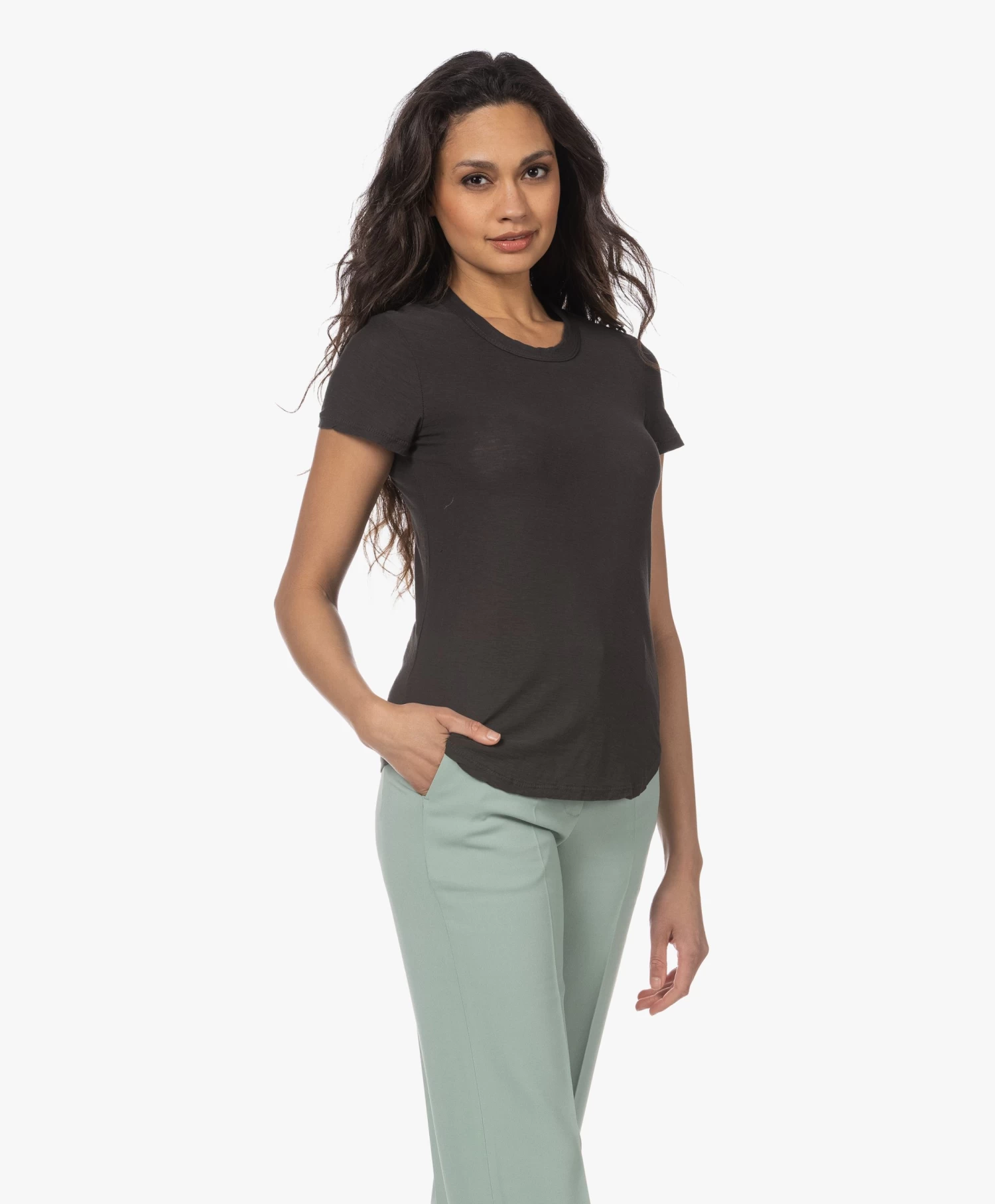 James Perse Supima Slub Jersey T-Shirt - Carbon 10 James Perse Supima Slub Jersey T-Shirt - Carbon - Afbeelding 8