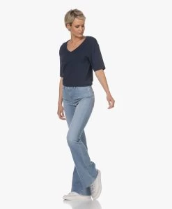 Woman By Earn Hannah Modal V-Hals T-Shirt - Navy -JAMES PERSE WINKEL 230222 74a13ece 91a4 4a52 90a0 25182480f77a