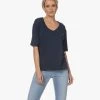 Woman By Earn Hannah Modal V-Hals T-Shirt - Navy -JAMES PERSE WINKEL 230222 a26cbcd4 6855 4c1e 8699 97cc6436c7be