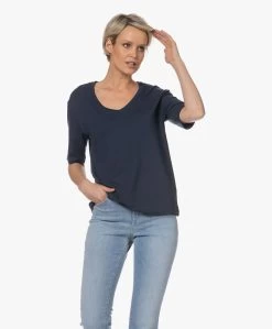 Woman By Earn Hannah Modal V-Hals T-Shirt - Navy -JAMES PERSE WINKEL 230222 e33c3127 d734 41a1 ae89 70f504b78f37