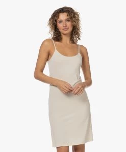 Lasalle Jersey Lyocell Spaghettijurk - Natural -JAMES PERSE WINKEL 230301 1586437d 473a 42fd 8e98 37ea47582a88