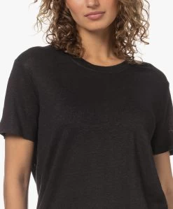 Iro Luciana Linnen Ronde Hals T-Shirt - Off-Black -JAMES PERSE WINKEL 230301 2608de5b b377 487c b2ff c83675e8ef15