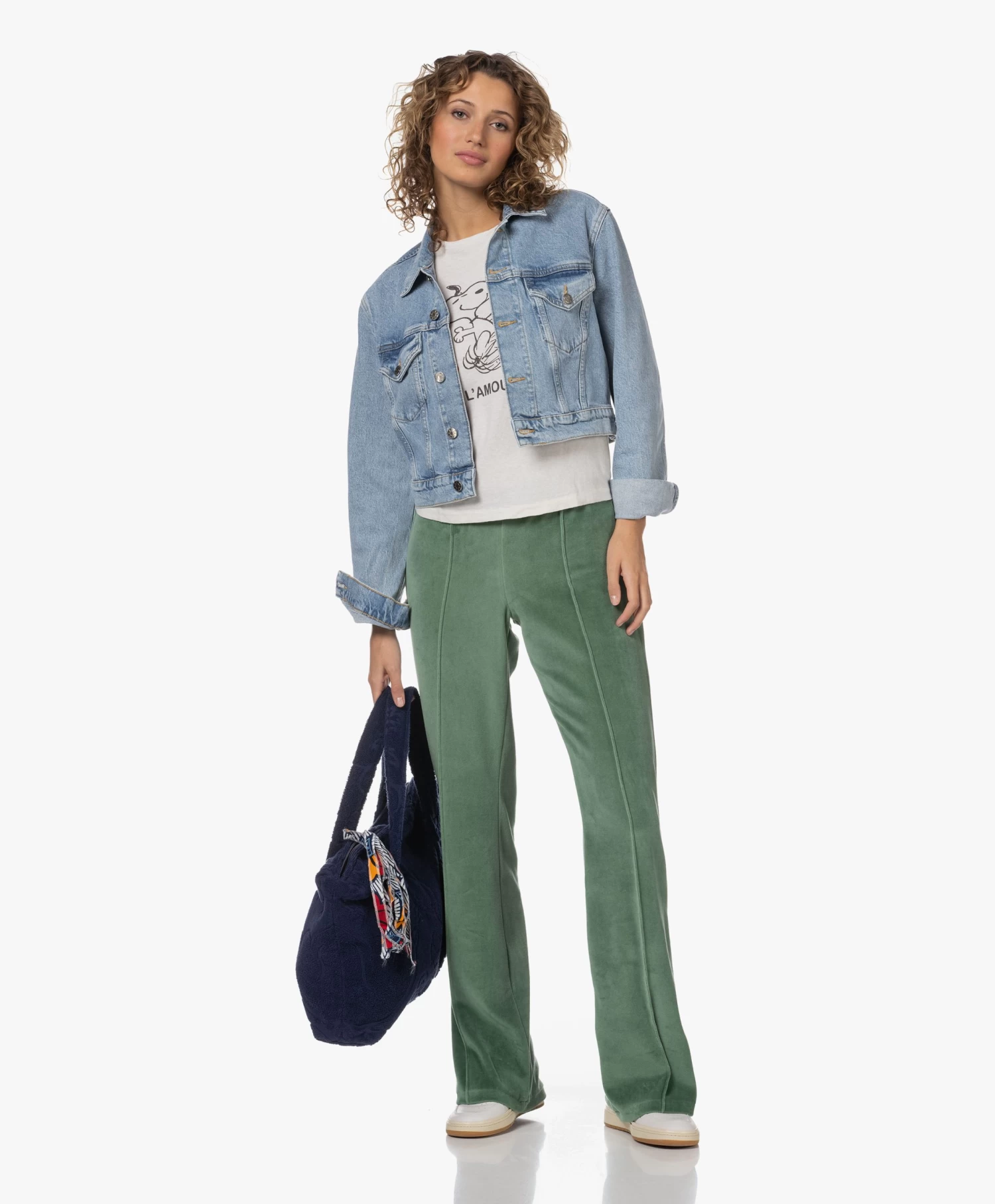 Re/Done Classic L'Amour Snoopy Print T-Shirt - Vintage White 4 Re/Done Classic L'Amour Snoopy Print T-Shirt - Vintage White - Afbeelding 2