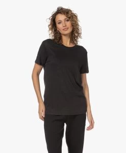 Iro Luciana Linnen Ronde Hals T-Shirt - Off-Black -JAMES PERSE WINKEL 230301 9330a22e bc40 4374 a7ad 34ceef72edea
