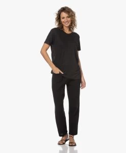 Iro Luciana Linnen Ronde Hals T-Shirt - Off-Black -JAMES PERSE WINKEL 230301 e44b5121 5b04 4c48 9972 2c83e4c94cdc