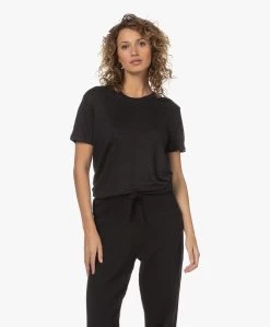 Iro Luciana Linnen Ronde Hals T-Shirt - Off-Black -JAMES PERSE WINKEL 230301 edb85da3 e5e2 4378 9304 4b1da94d3ce3