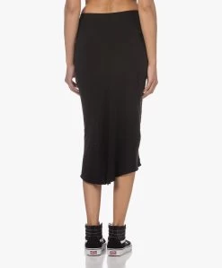 James Perse Aangerimpelde Jersey Midi Rok - Zwart -JAMES PERSE WINKEL 230307 7253424f bbe5 4bf6 8068 0a0951a8c1ae