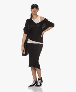 James Perse Aangerimpelde Jersey Midi Rok - Zwart -JAMES PERSE WINKEL 230307 c94a77bc 16f5 4ccf 9be9 c3983bde10b5