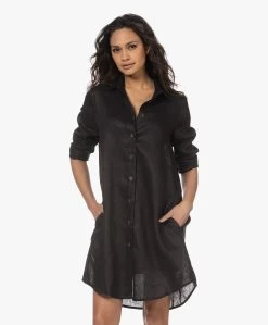 Resort Finest Monica Linnen Blousejurk - Zwart -JAMES PERSE WINKEL 230308 04378cc1 72fb 4e01 9bf9 ef63114d6021