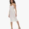Gai+Lisva Irena Katoenen Rib Jersey Midi Jurk - Off-White