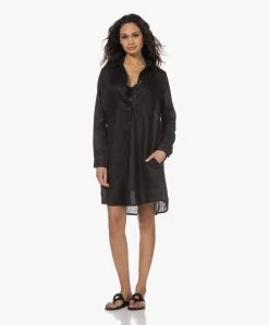 Resort Finest Monica Linnen Blousejurk - Zwart -JAMES PERSE WINKEL 230308 605006ec 1fad 41ec 8257 8f39389a8c92