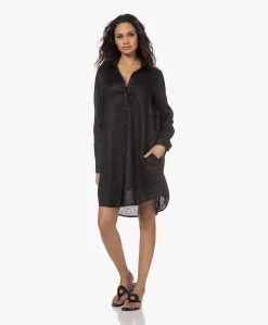 Resort Finest Monica Linnen Blousejurk - Zwart -JAMES PERSE WINKEL 230308 739f6524 2e1d 45c5 a2b2 a3f7bcb23cdf
