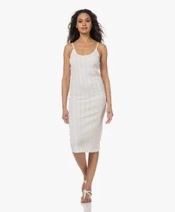 Gai+Lisva Irena Katoenen Rib Jersey Midi Jurk - Off-White -JAMES PERSE WINKEL 230308 7d74f4ba 9f7f 4a00 a1e1 93e1067e560b