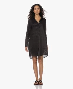 Resort Finest Monica Linnen Blousejurk - Zwart -JAMES PERSE WINKEL 230308 89c44172 e8a7 4fa2 9637 8f3ce71f1020