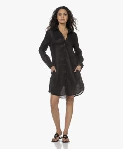 Resort Finest Monica Linnen Blousejurk - Zwart -JAMES PERSE WINKEL 230308 8f20cdcf 7d22 415a aec1 06560aa740bc