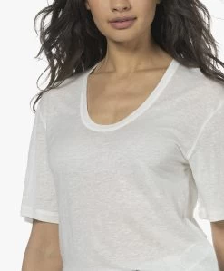 By Malene Birger Amaringa Lyocell En Linnen T-Shirt - Soft White -JAMES PERSE WINKEL 230308 920d39ac 3145 4a15 9113 6f7ae6e433cb