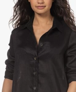 Resort Finest Monica Linnen Blousejurk - Zwart -JAMES PERSE WINKEL 230308 950d7ea1 261d 4054 9179 da105604b9e7