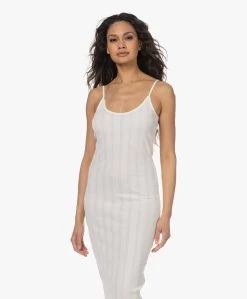 Gai+Lisva Irena Katoenen Rib Jersey Midi Jurk - Off-White -JAMES PERSE WINKEL 230308 aaabd241 f657 4a69 829d d9611a7de4b4