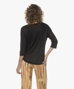 Neeve The Iris V-Hals T-Shirt Met Driekwart Mouwen - Zwart -JAMES PERSE WINKEL 230309 149c10ef 9b12 4f1a ab36 2b2a8fd06640