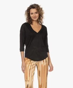 Neeve The Iris V-Hals T-Shirt Met Driekwart Mouwen - Zwart -JAMES PERSE WINKEL 230309 b03d7b85 797f 4372 b132 23b4de270b92