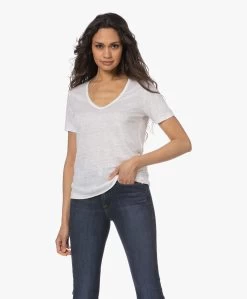 Closed Linnen V-Hals T-Shirt - Wit -JAMES PERSE WINKEL 230320 76cc1b10 51eb 443e b549 f7a74534b831