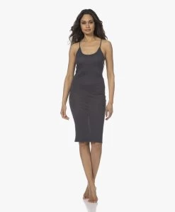 Humanoid Hadewych Jersey Spaghetti Jurk - Graphite